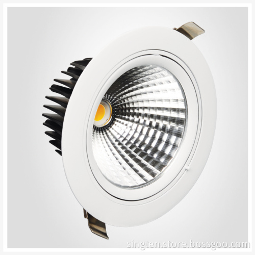 360 Degree Adjustable LED Downlights, Commercial Dimmable Recessed COB Rotatable LED Downlight 30W 35W 40W 45W 50W